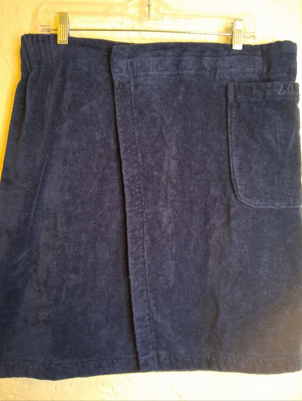 Izod Men's Navy Terry Cloth Bath Wrap Skirt 100% Cotton Waist 34